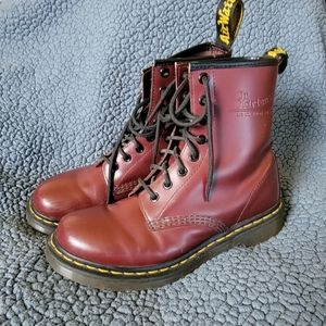 Dr. Martens 1460 Cherry Red Smooth Leather Size 8